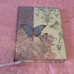 Elegant Butterfly and Floral Journal with Ribbon